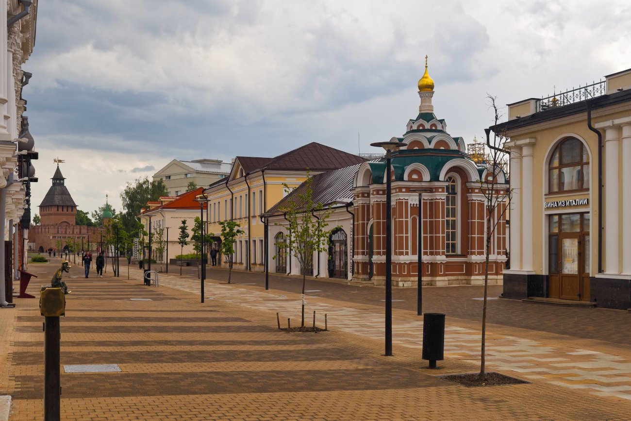 Улица Металлистов в центре Тулы